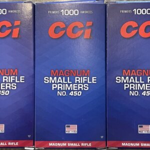 5,000 count Small Rifle Magnum Primers (CCI No. 450)