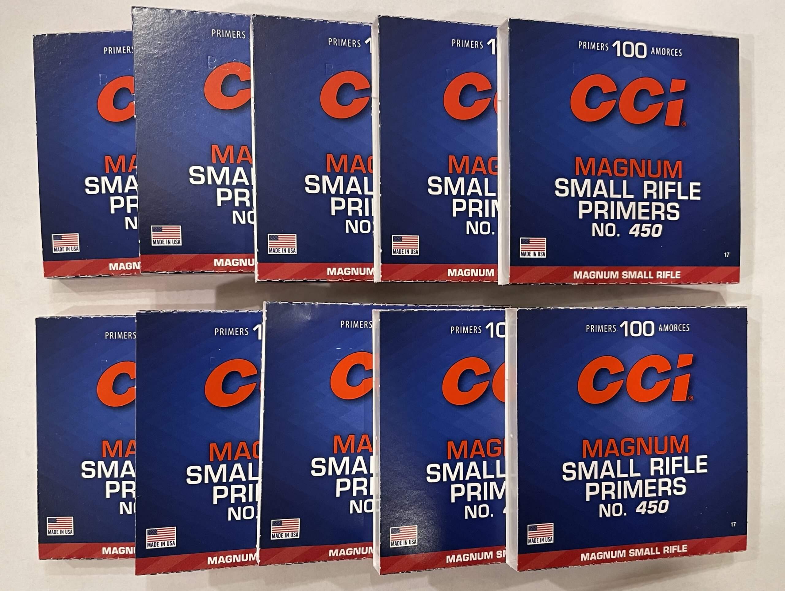 1,000 count Small Rifle Magnum Primers (CCI No. 450) - Image 2