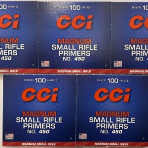 500 count Small Rifle Magnum Primers (CCI No. 450)