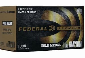 1,000 count Federal Match Large Rifle Primers (No. GM210M)