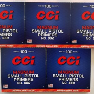 500 count Small Magnum Pistol Primers (CCI No. 550)