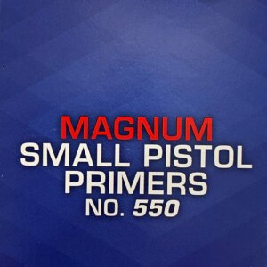 1,000 count Small Magnum Pistol Primers (CCI No. 550)