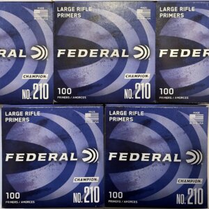 500 count Federal Champion Centerfire Large Rifle Primers (No. 210)