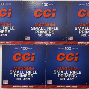 500 count Small Rifle Magnum Primers (CCI No. 450)